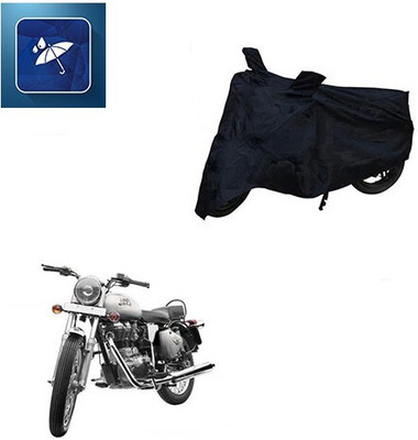 MMSSTAR Waterproof Two Wheeler Cover for Royal Enfield(Bullet 350, Black)
