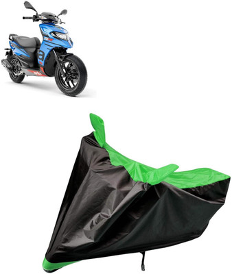 aksmit Two Wheeler Cover for Aprilia(SR 125, Black, Green)