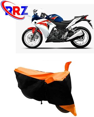 RRZ Waterproof Two Wheeler Cover for Honda(CBR 250R, Black, Orange)