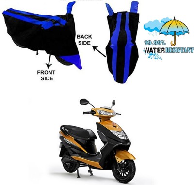 Ascension Two Wheeler Cover for Ampere(REO BS6, Black, Blue)