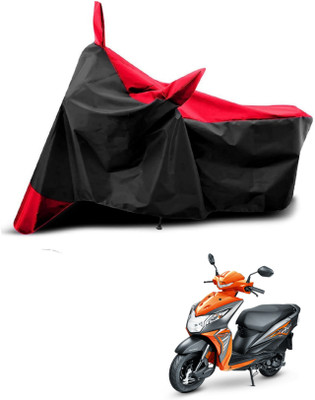 KEDIT Two Wheeler Cover for Honda(Dio, Red, Black)