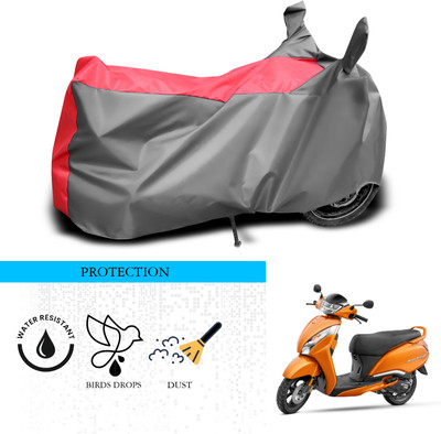 ANTHUB Waterproof Two Wheeler Cover for TVS(Jupiter 125, Grey, Red)