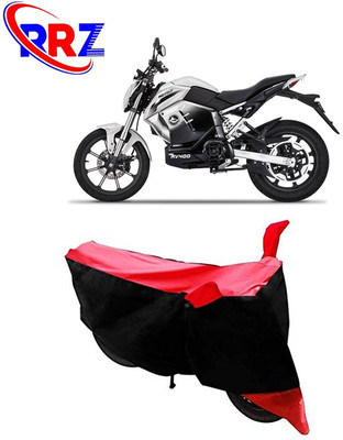 RRZ Waterproof Two Wheeler Cover for Revolt(RV 400, Black, Red)