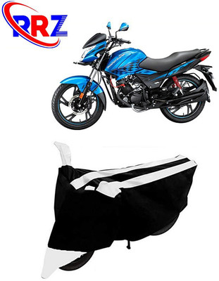 RRZ Waterproof Two Wheeler Cover for Hero(Glamour FI, Black, White)