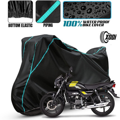 xodi Waterproof Two Wheeler Cover for Hero(Splendor PRO, Black, Blue, Multicolor)