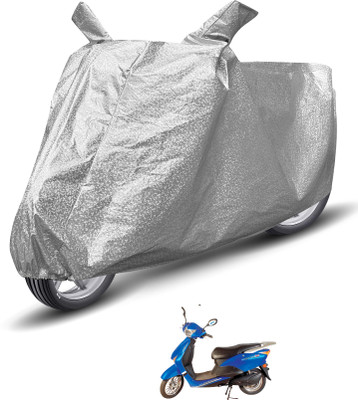 Auto Hub Waterproof Two Wheeler Cover for Avon(E Scoot, Silver)