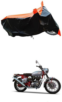 VESMEI Two Wheeler Cover for Royal Enfield(Bullet Trials 350, Orange)