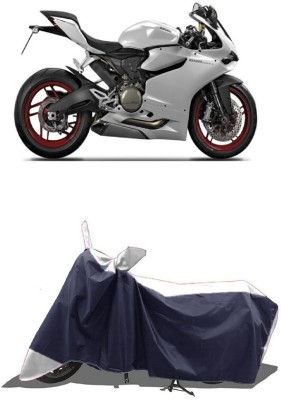 SUGASHRI Waterproof Two Wheeler Cover for Ducati(899 Panigale, White, Blue)