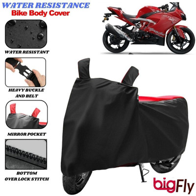 BigFly Two Wheeler Cover for TVS(Apache RR 310, Black, Red)