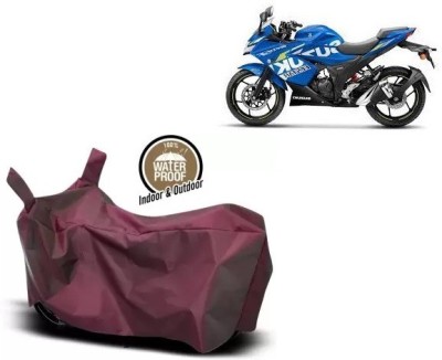 OliverX Waterproof Two Wheeler Cover for Suzuki(Gixxer Special Edition BS6, Maroon)