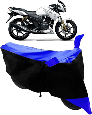Mdstar Waterproof Two Wheeler Cover for TVS(Apache RTR 180, Black, Blue)