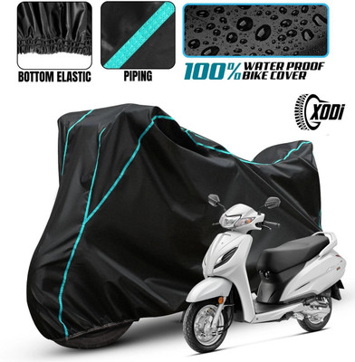 xodi Waterproof Two Wheeler Cover for Honda(Activa 6G, Black, Blue)