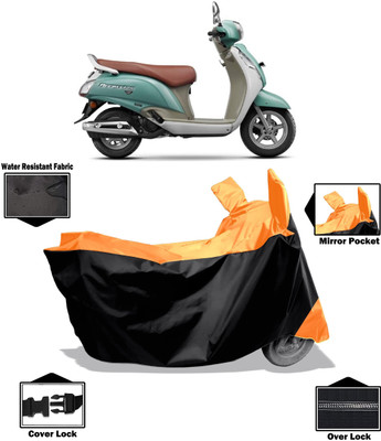 Amexride Two Wheeler Cover for Suzuki(Access 125, Orange)