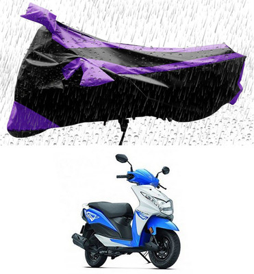 Mdstar Waterproof Two Wheeler Cover for Honda(Dio, Black, Purple)