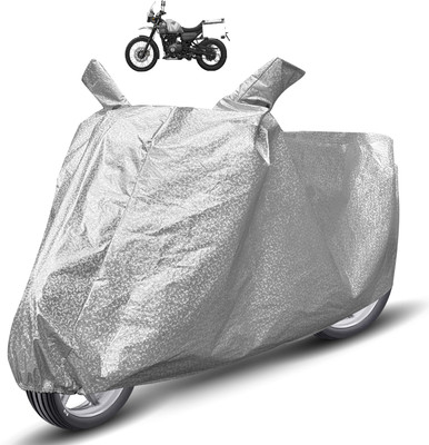 Auto Hub Waterproof Two Wheeler Cover for Royal Enfield(Himalayan, Silver)