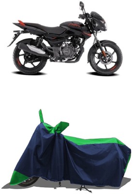 SUGASHRI Waterproof Two Wheeler Cover for Bajaj(Pulsar 125 Neon BS6, Green, Blue)