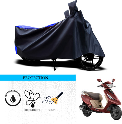 ANTHUB Waterproof Two Wheeler Cover for TVS(Scooty Zest 110, Black, Blue)