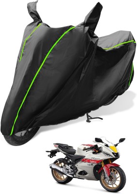 Auto Hub Waterproof Two Wheeler Cover for Yamaha(R15, Black)