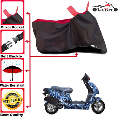 KEDIT Two Wheeler Cover for Hero(Electric AXLHE-20, Red, Black)