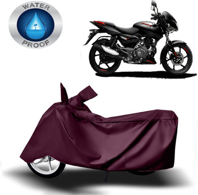 ROYAL AUTO MART Two Wheeler Cover for Bajaj(Pulsar 125, Maroon)