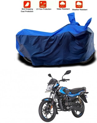 Mdstar Waterproof Two Wheeler Cover for Bajaj(Platina 110 H-Gear, Blue, Blue)