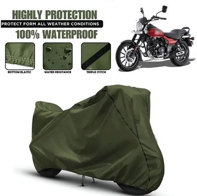 OliverX Waterproof Two Wheeler Cover for Bajaj(Avenger, Green, Black)