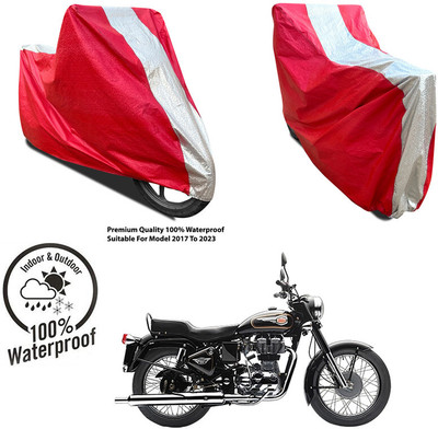 OliverX Waterproof Two Wheeler Cover for TVS(XL 100 Comfort, Silver, Red)
