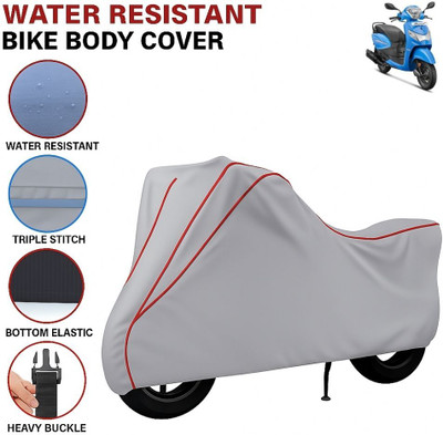 Auto Udaan Waterproof Two Wheeler Cover for Hero(Pleasure, Grey, Red)