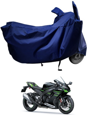 Amexride Two Wheeler Cover for Kawasaki(Ninja ZX 10R BS6, Blue)