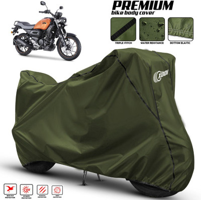 xodi Waterproof Two Wheeler Cover for Yamaha(FZ-X, Green, Black)