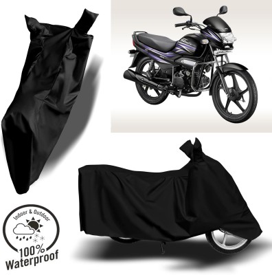 ROYAL AUTO MART Waterproof Two Wheeler Cover for Hero(Super Splendor, Black)