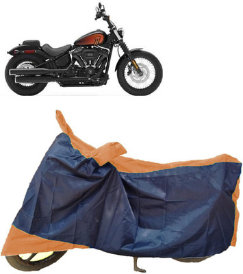 Autoprime Two Wheeler Cover for Harley Davidson(Street Bob, Blue, Orange)