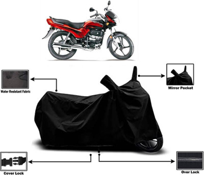 AASHTIK MART Two Wheeler Cover for Hero(Passion Plus, Black)