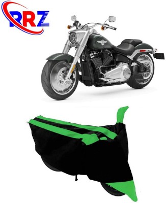 RRZ Waterproof Two Wheeler Cover for Harley Davidson(Fat Boy, Black, Green)