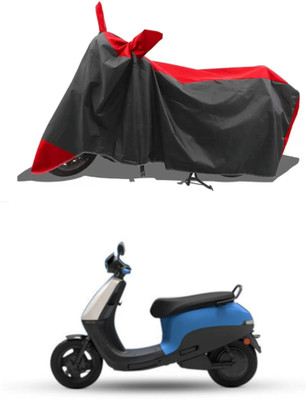 MMSSTAR Waterproof Two Wheeler Cover for Ola(Scooty, Red, Black)