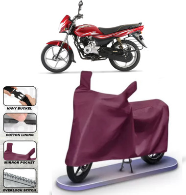 Mdstar Waterproof Two Wheeler Cover for Bajaj(Platina 100, Maroon)