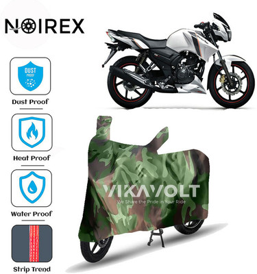 NOIREX Waterproof Two Wheeler Cover for TVS(Apache 150, Green)