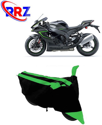 RRZ Waterproof Two Wheeler Cover for Kawasaki(Ninja ZX 10R, Black, Green)