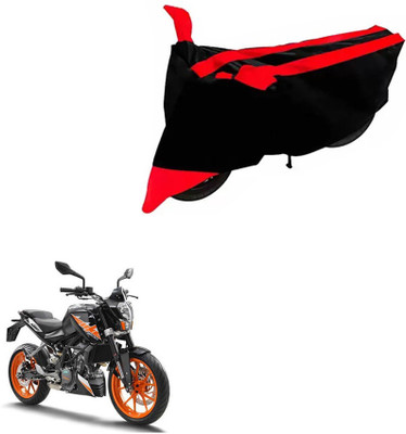 DeepShakshi AUTOMOTIVE Two Wheeler Cover for KTM(Duke 200, Black, Red)