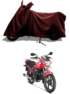 GROFATIK Two Wheeler Cover for Hero(Passion Plus, Maroon)