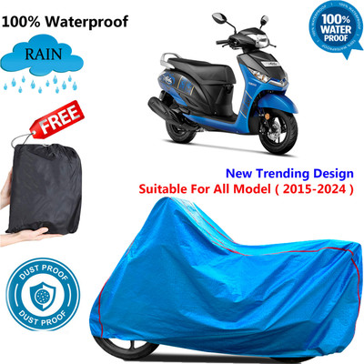 OliverX Waterproof Two Wheeler Cover for Yamaha(Alpha, Blue)