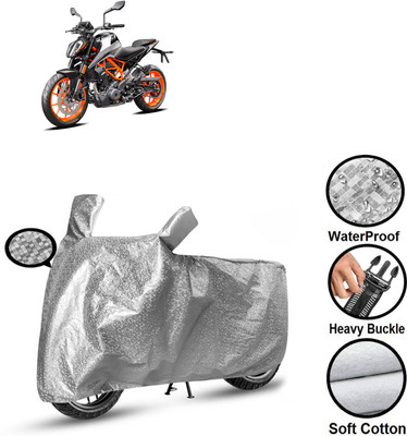 GOSHIV-car and bike accessories Waterproof Two Wheeler Cover for KTM(390 Duke BS6, Silver)