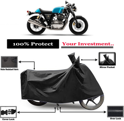 Amexride Two Wheeler Cover for Royal Enfield(Continental GT, Black)