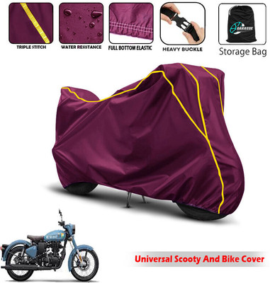 AUTOBIRSA Two Wheeler Cover for Royal Enfield(Classic Squadron, Maroon)