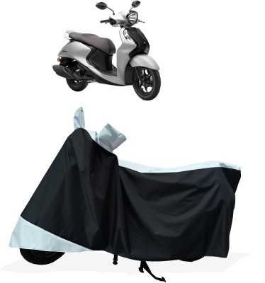 Tricway Two Wheeler Cover for Yamaha(Fascino 125 FI, White)