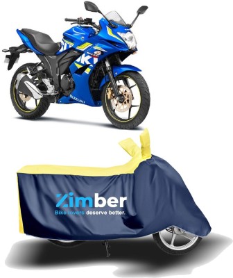 ZIMBER Two Wheeler Cover for Suzuki(Gixxer SF, Yellow, Blue)