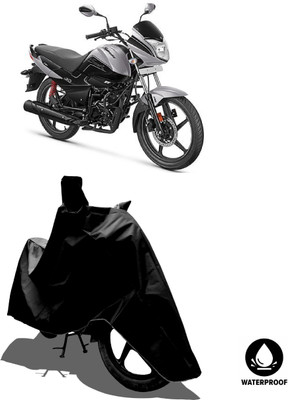 Amexride Waterproof Two Wheeler Cover for Hero(Splendor I Smart, Black)
