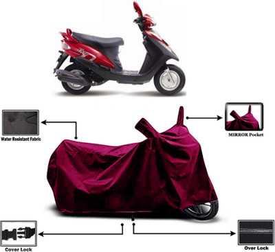 AASHTIK MART Two Wheeler Cover for Mahindra(Flyte, Maroon)