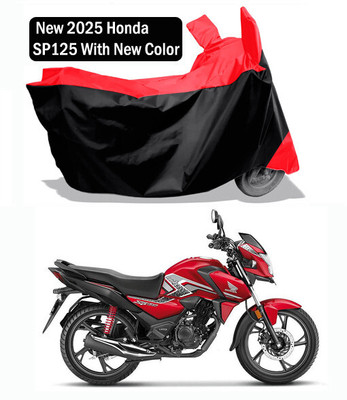 Amexride Two Wheeler Cover for Honda(SP125, Red, Black)