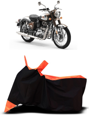 VESMEI Two Wheeler Cover for Royal Enfield(Standardv BS6, Orange)